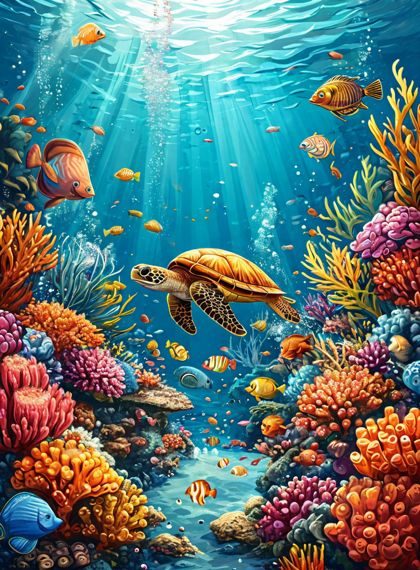Пример обложки: подводный мир